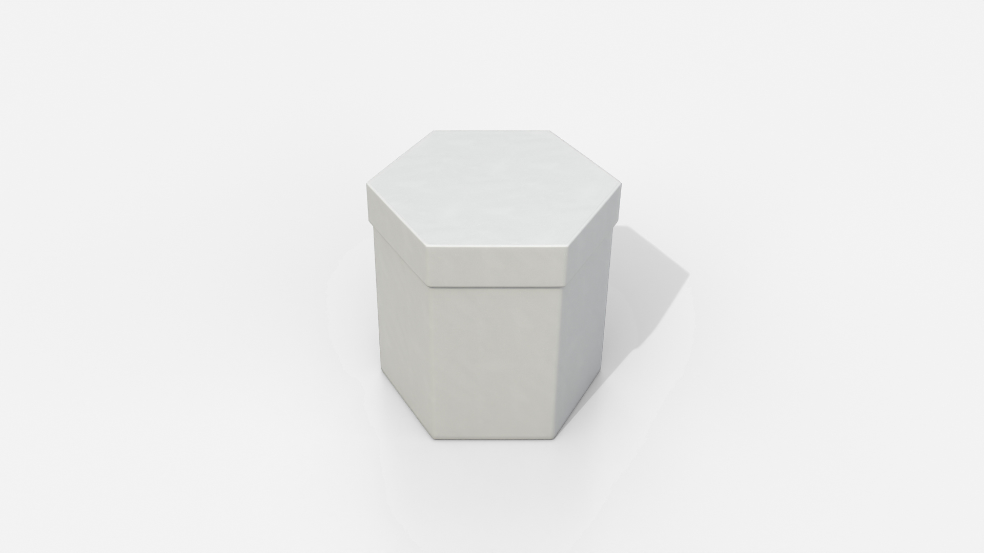 Rigid Box - Hexagon with Lift-off Lid 3D Model