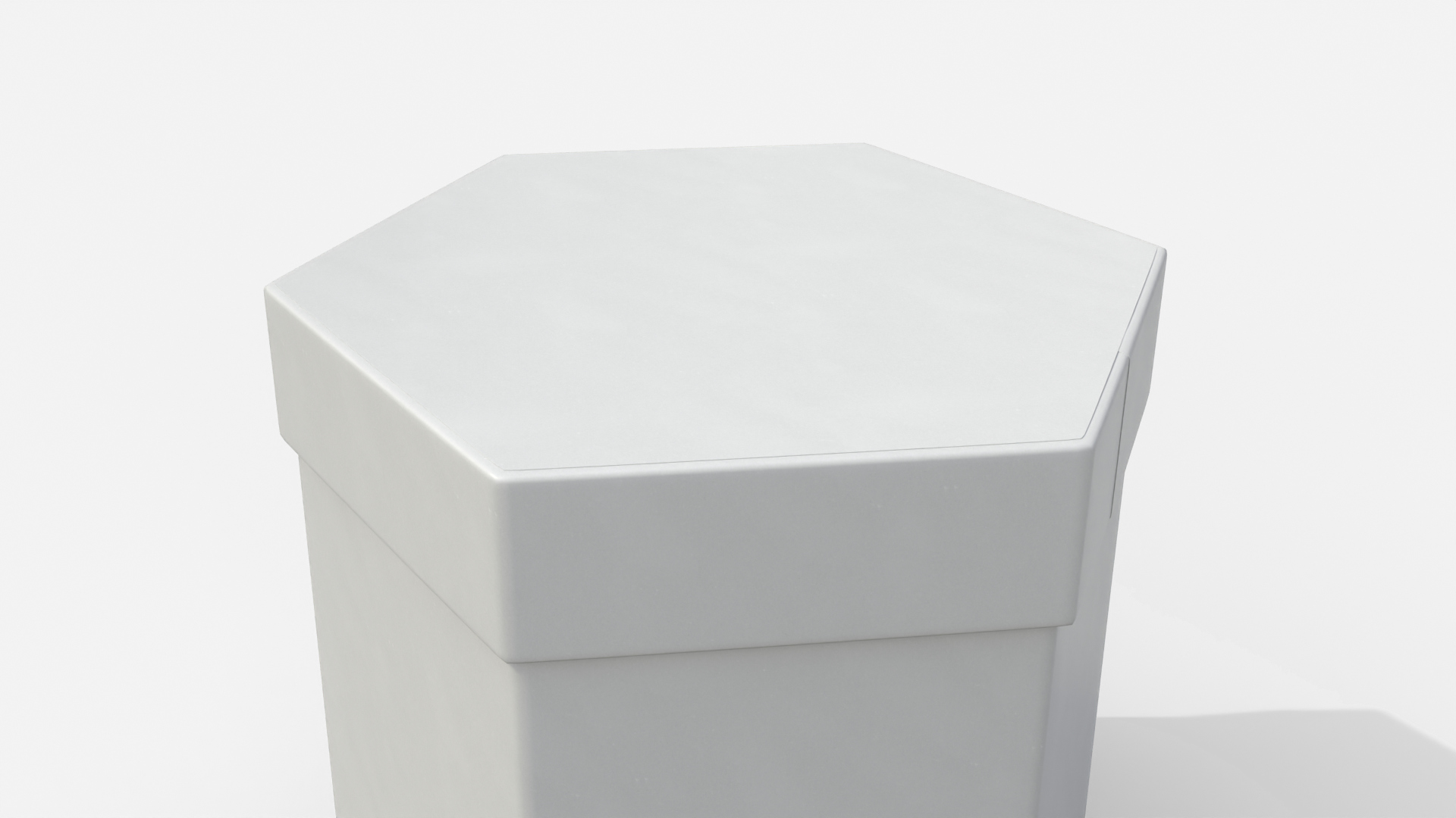 Rigid Box - Hexagon with Lift-off Lid 3D Model