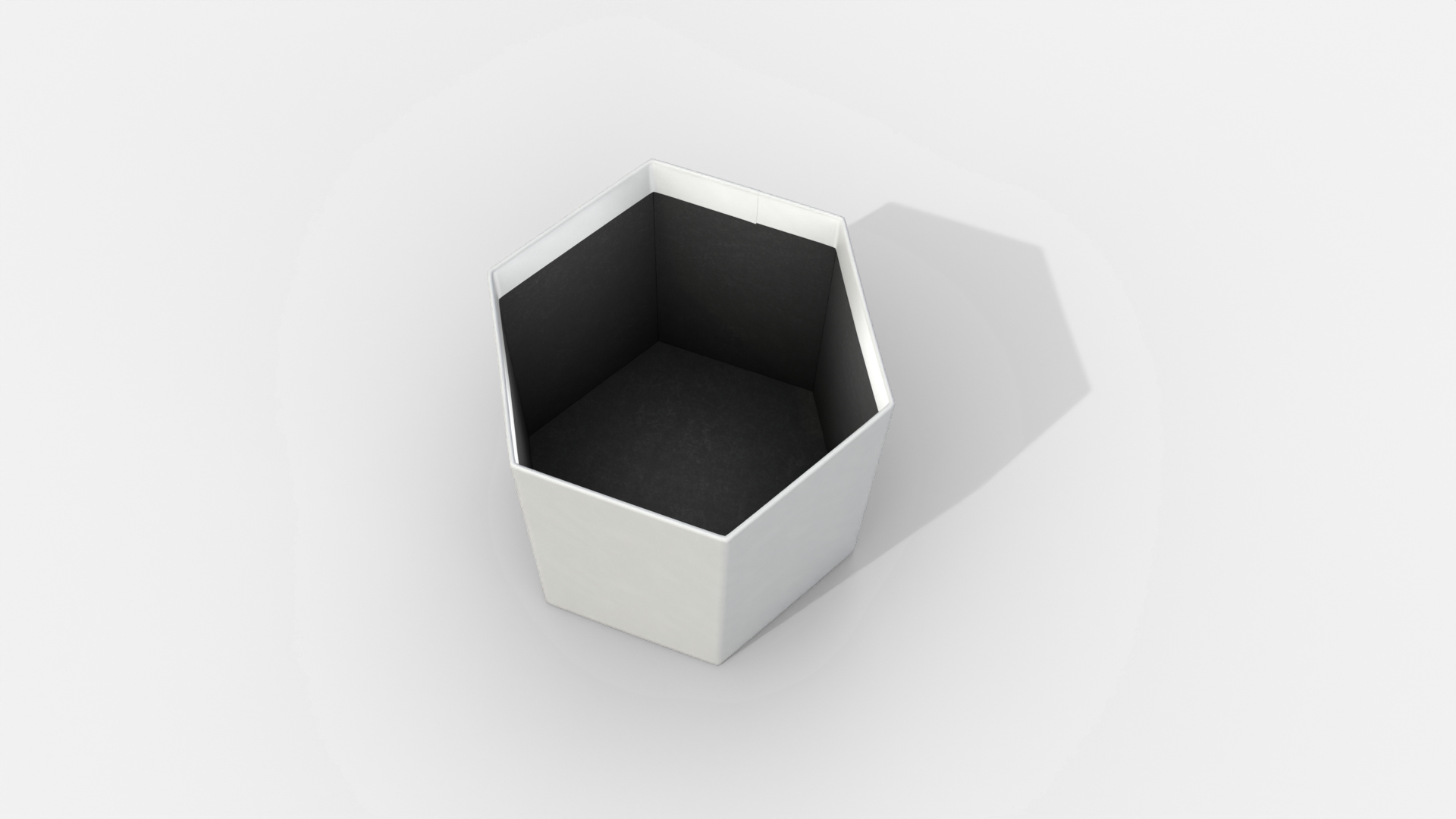 Rigid Box - Hexagon with Lift-off Lid 3D Model