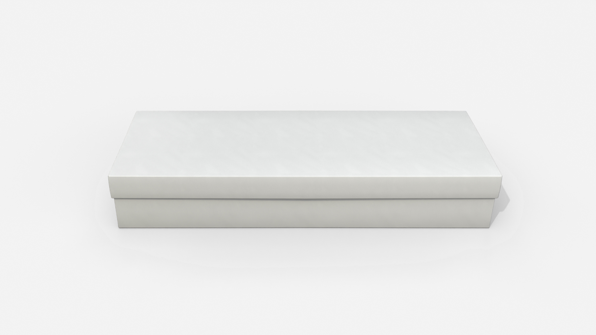 Rigid Box - Long Rectangular with Lift-off Lid 3D Model