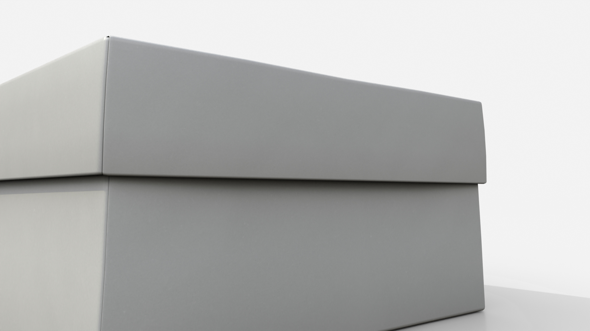Rigid Box - Long Rectangular with Lift-off Lid 3D Model