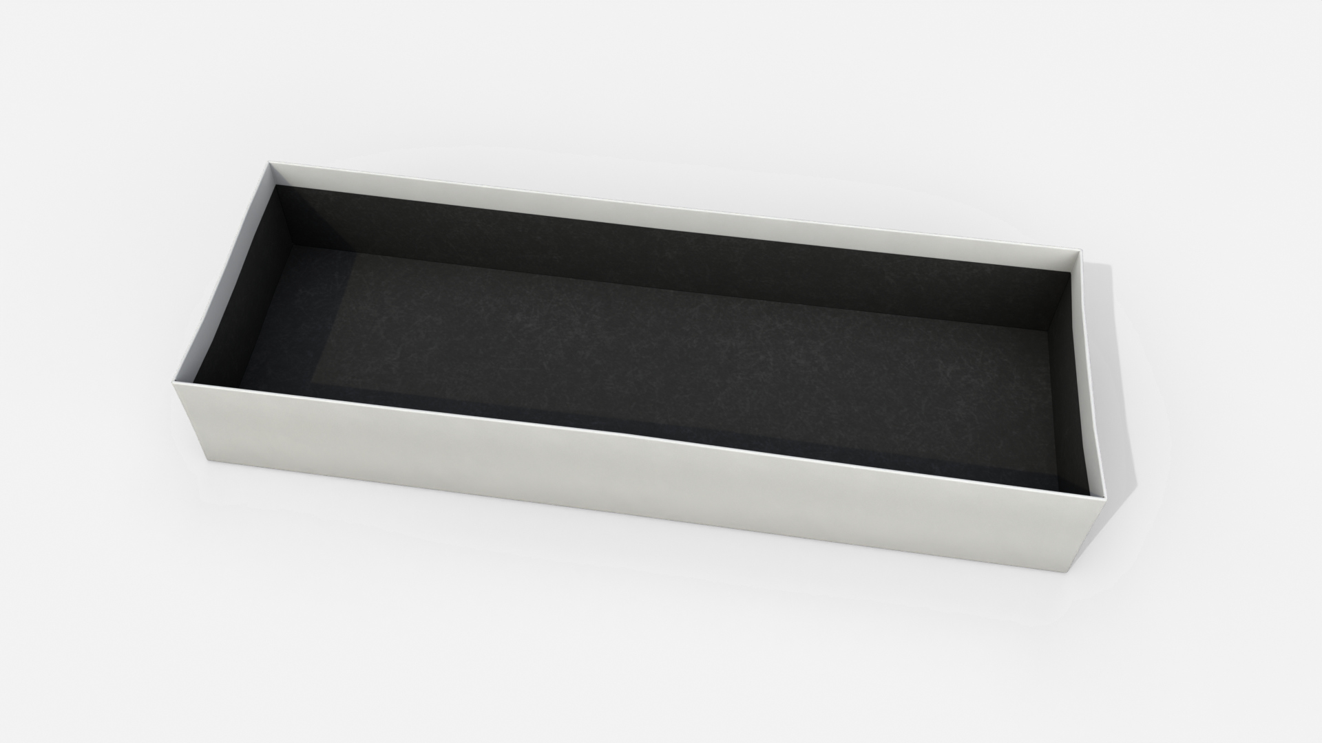 Rigid Box - Long Rectangular with Lift-off Lid 3D Model