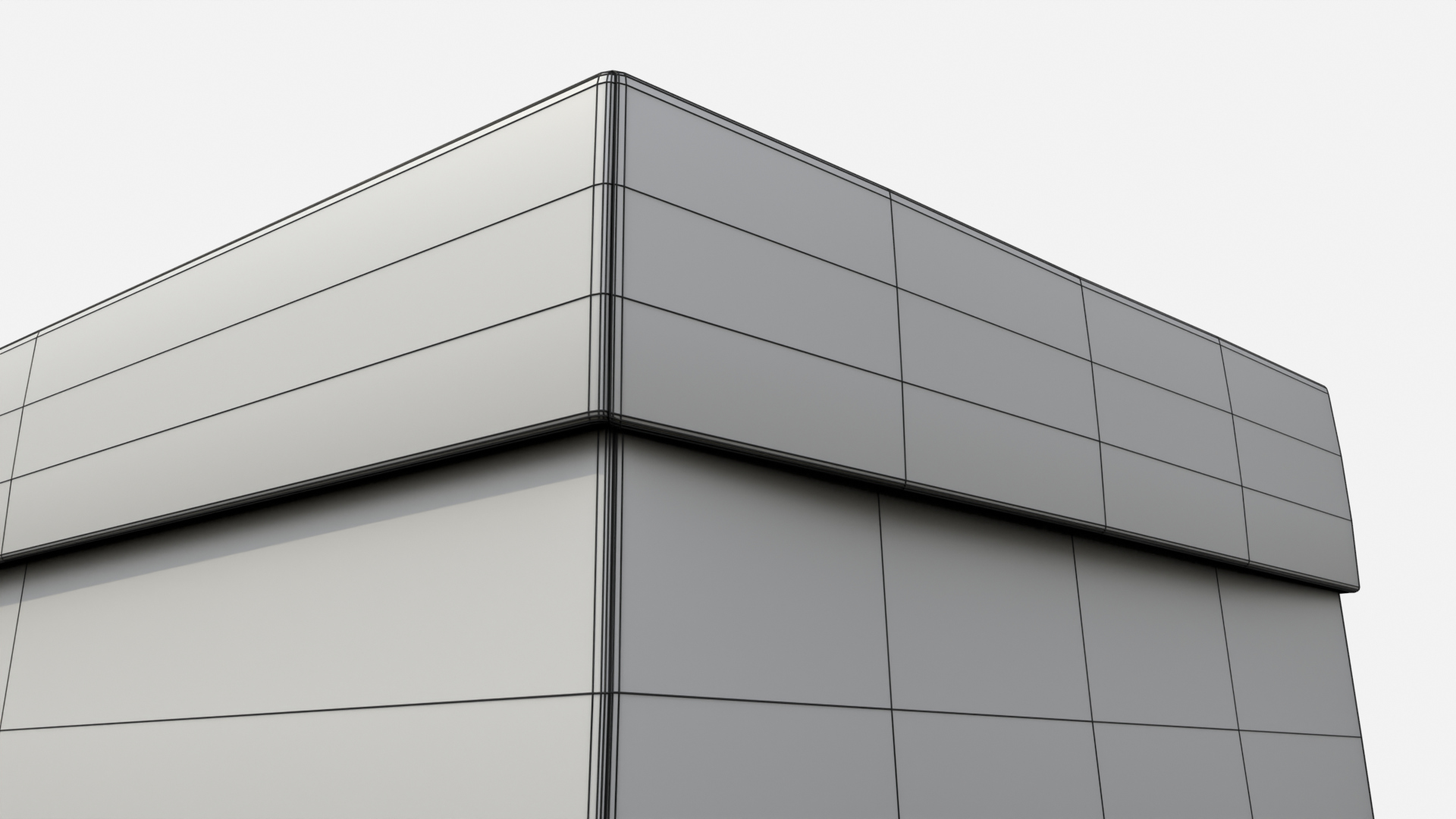 Rigid Box - Long Rectangular with Lift-off Lid 3D Model