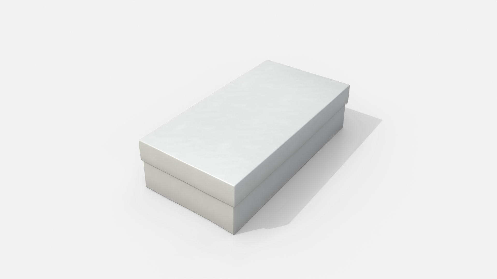 Rigid Box - Low Rectangular With Lift-Off Lid 3D Model