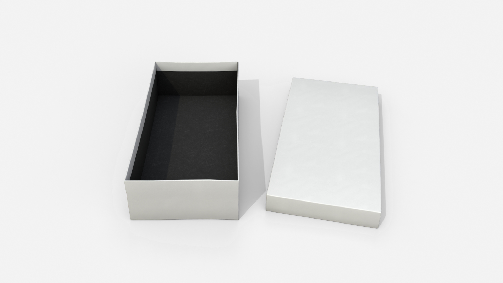 Rigid Box - Low Rectangular With Lift-Off Lid 3D Model