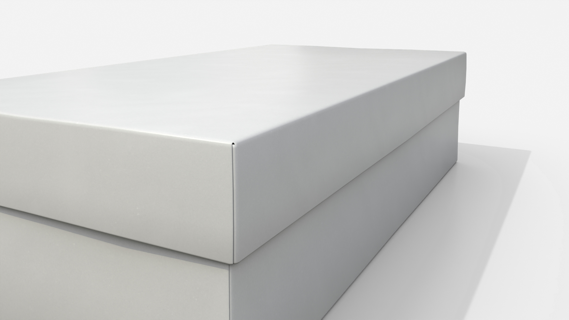 Rigid Box - Low Rectangular With Lift-Off Lid 3D Model