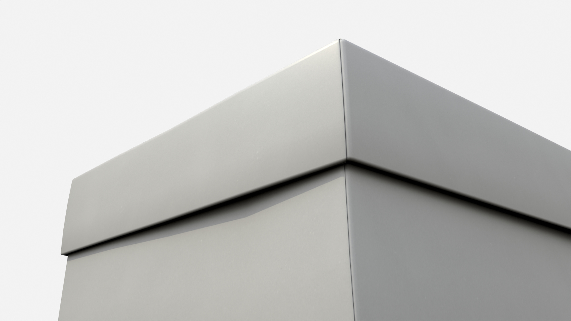 Rigid Box - Low Rectangular With Lift-Off Lid 3D Model