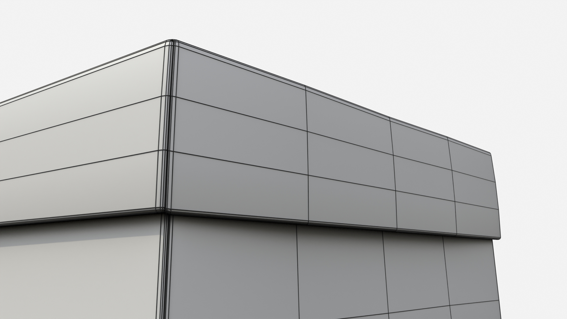 Rigid Box - Low Rectangular With Lift-Off Lid 3D Model