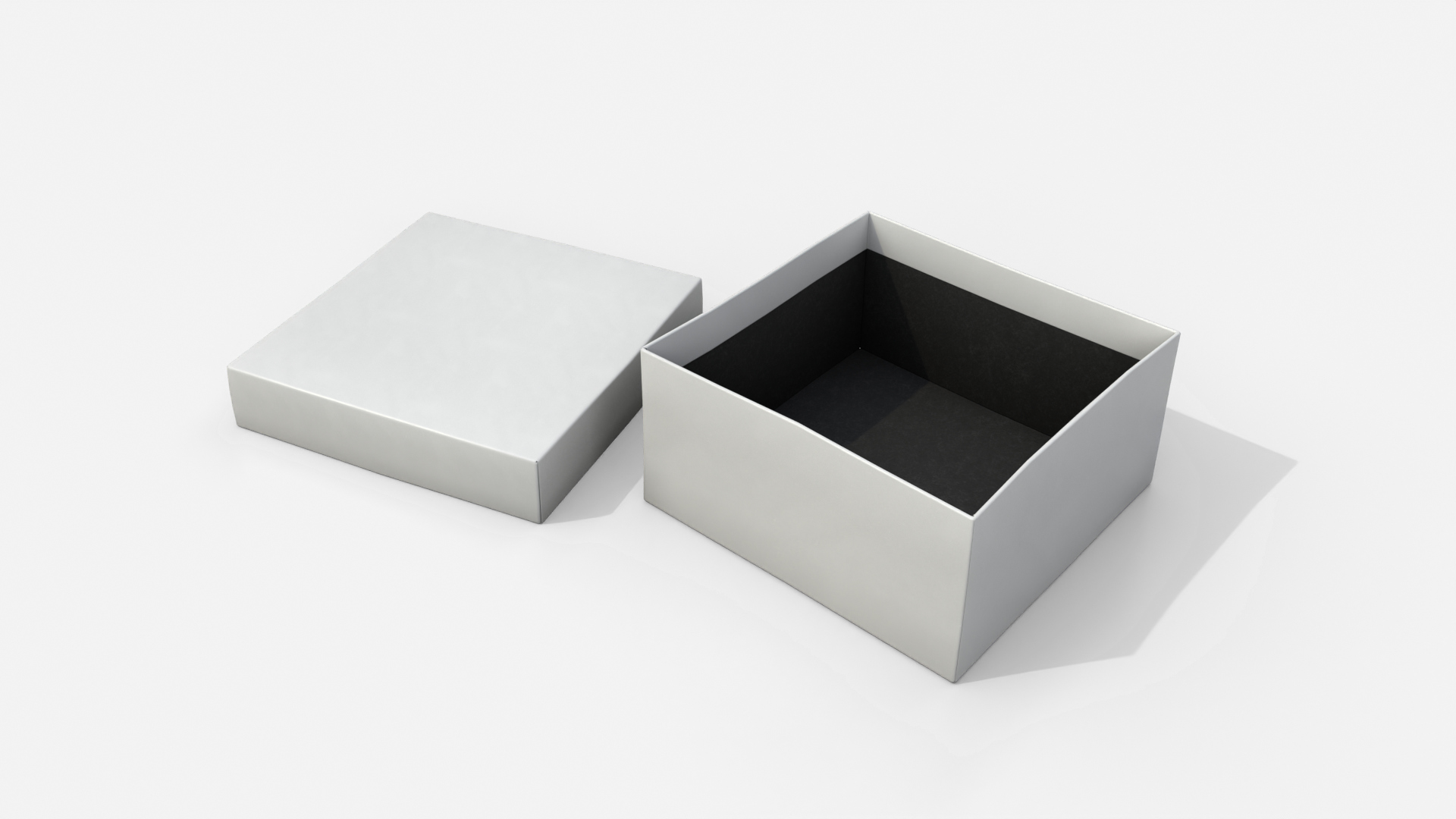Rigid Box - Low Regular with Lift-Off Lid 3D Model