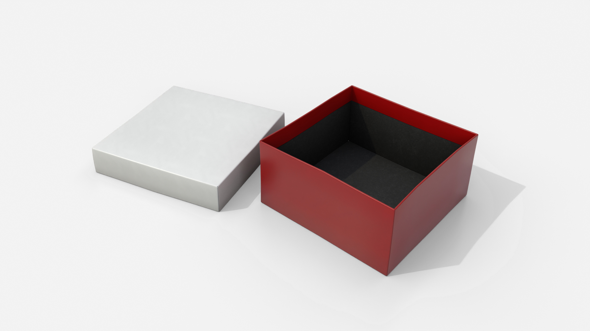 Rigid Box - Low Regular with Lift-Off Lid 3D Model