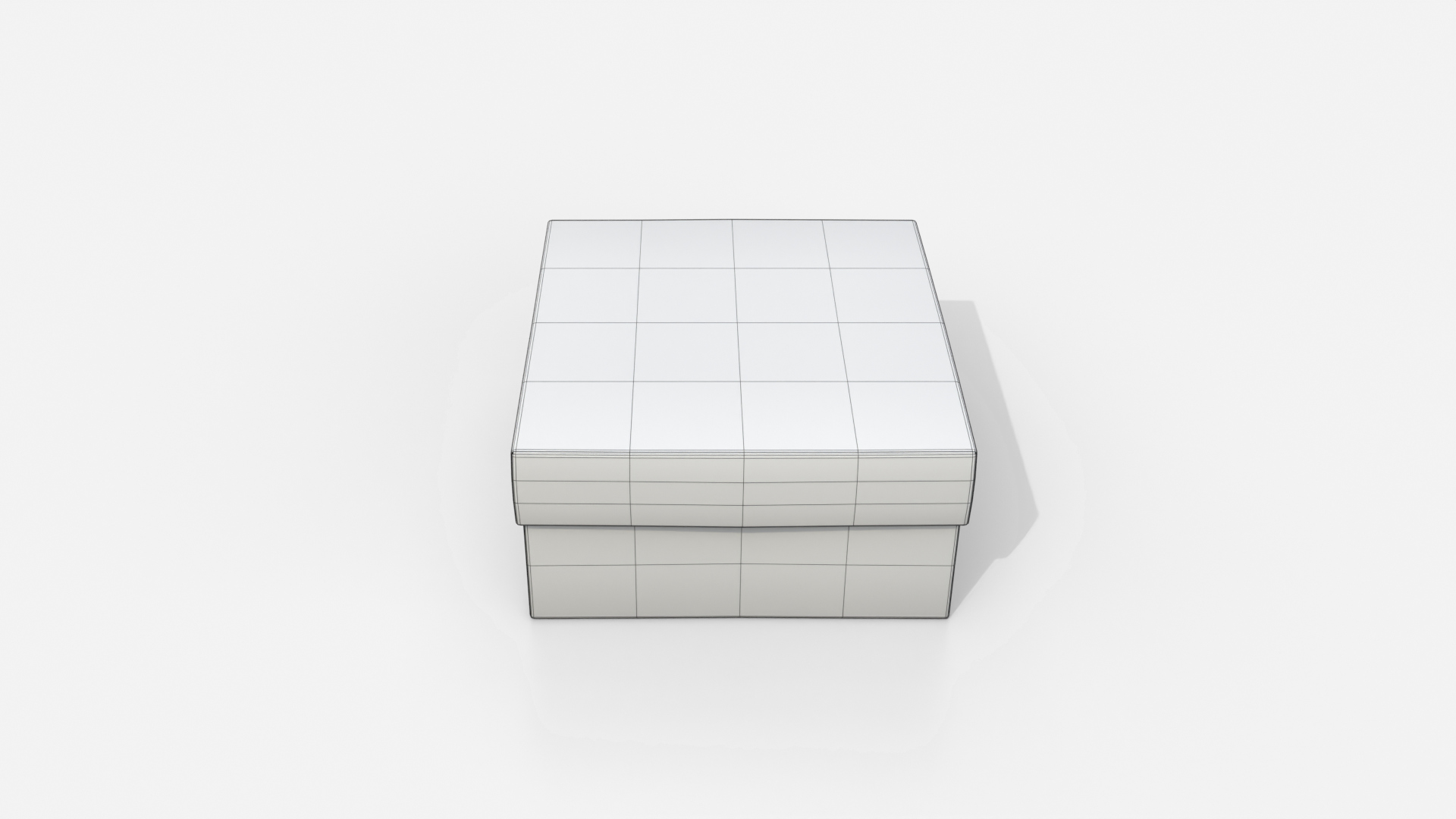 Rigid Box - Low Regular with Lift-Off Lid 3D Model