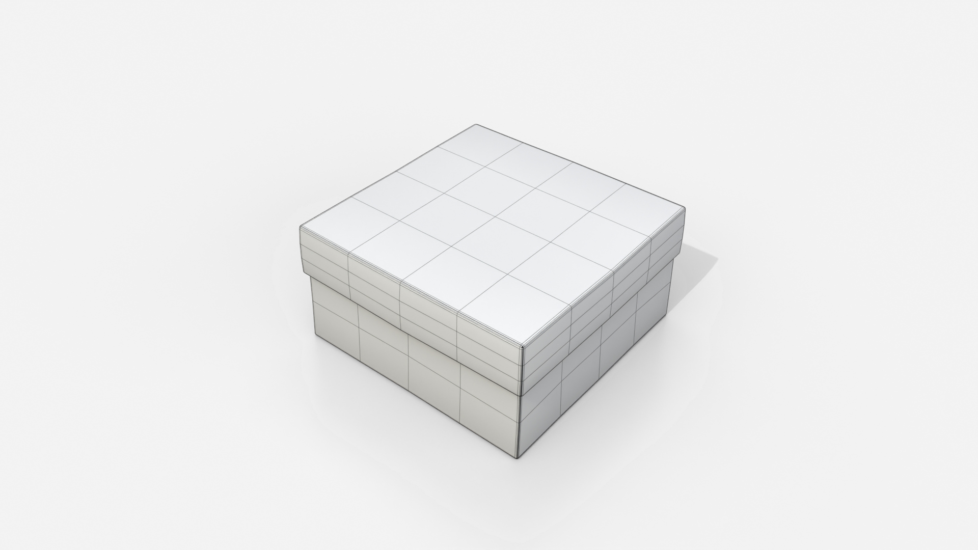 Rigid Box - Low Regular with Lift-Off Lid 3D Model