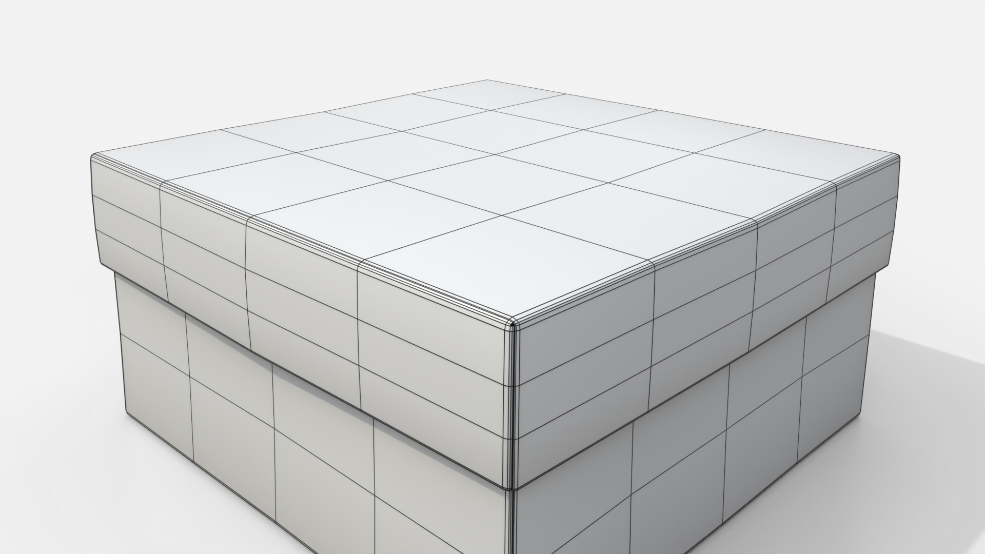 Rigid Box - Low Regular with Lift-Off Lid 3D Model