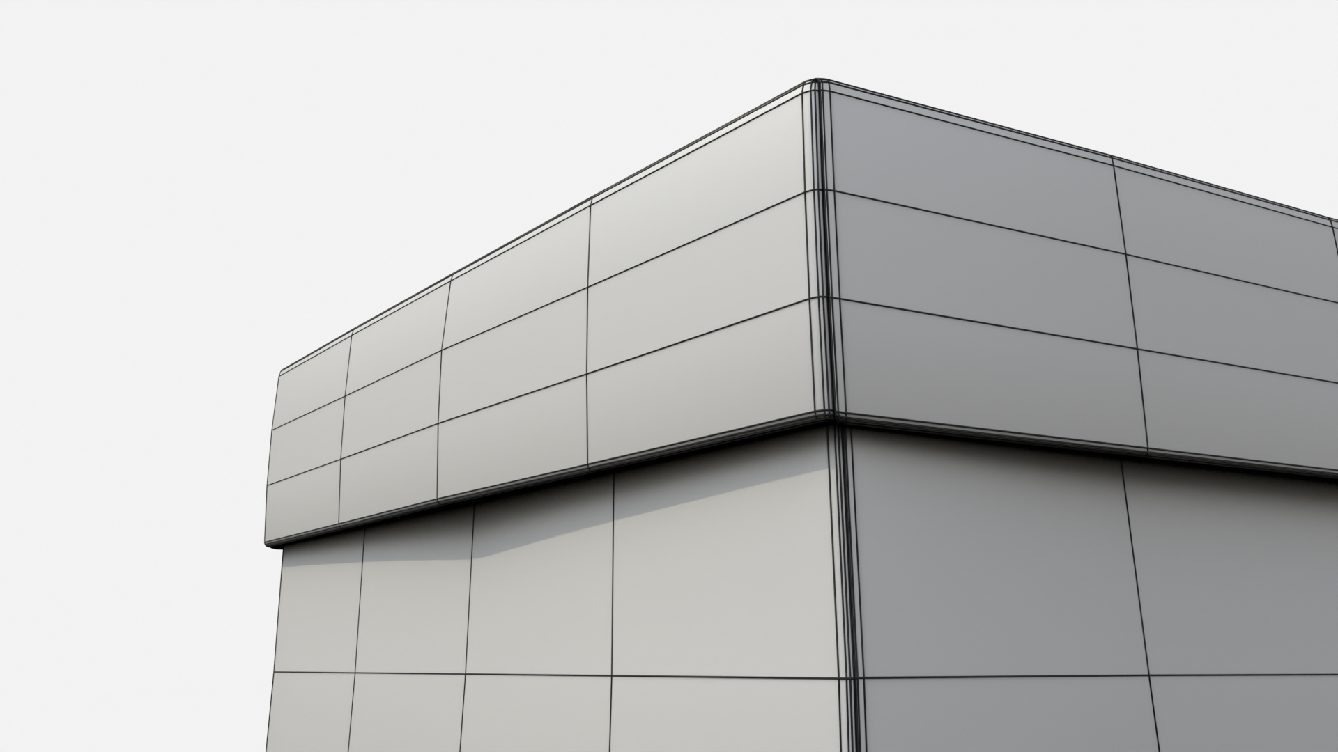 Rigid Box - Low Regular with Lift-Off Lid 3D Model