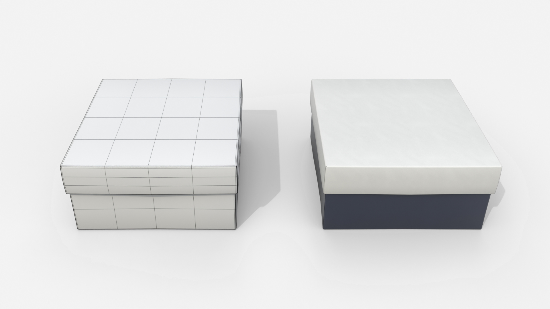 Rigid Box - Low Regular with Lift-Off Lid 3D Model