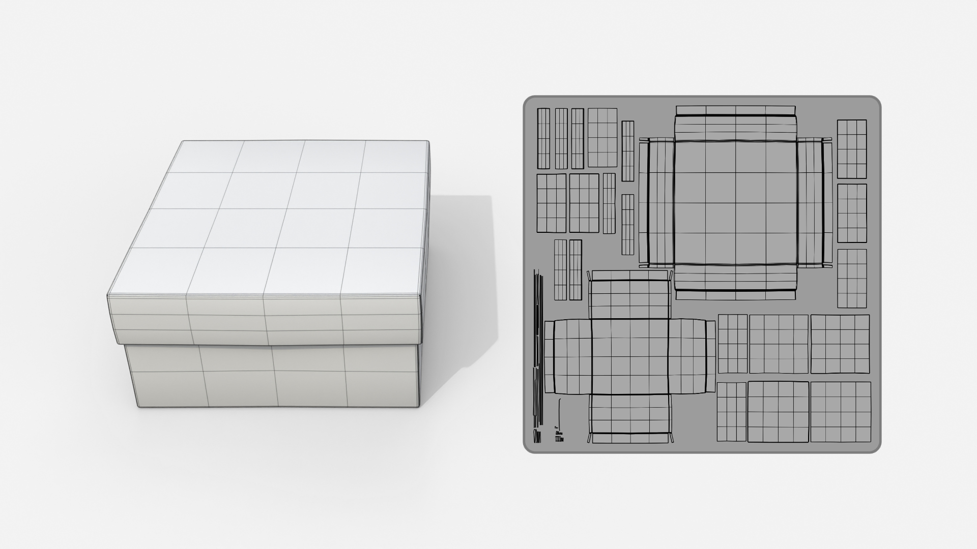 Rigid Box - Low Regular with Lift-Off Lid 3D Model