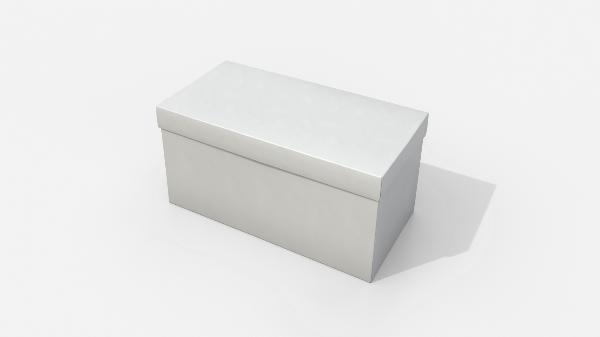 Rigid Box - Rectangular with Lift-off Lid 3D Model