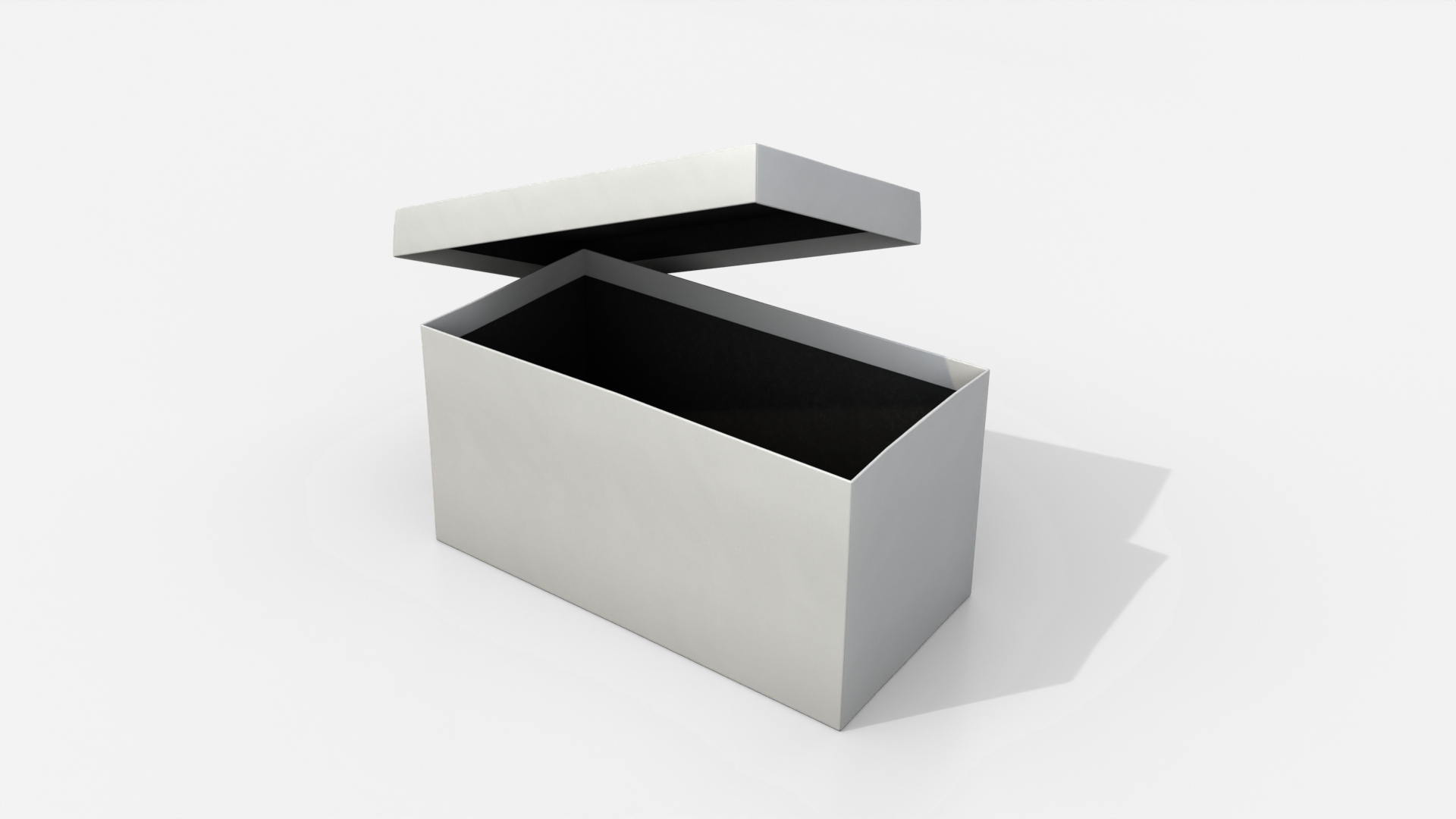 Rigid Box - Rectangular with Lift-off Lid 3D Model