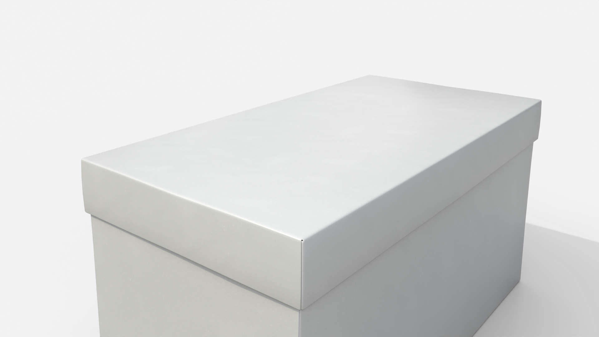 Rigid Box - Rectangular with Lift-off Lid 3D Model