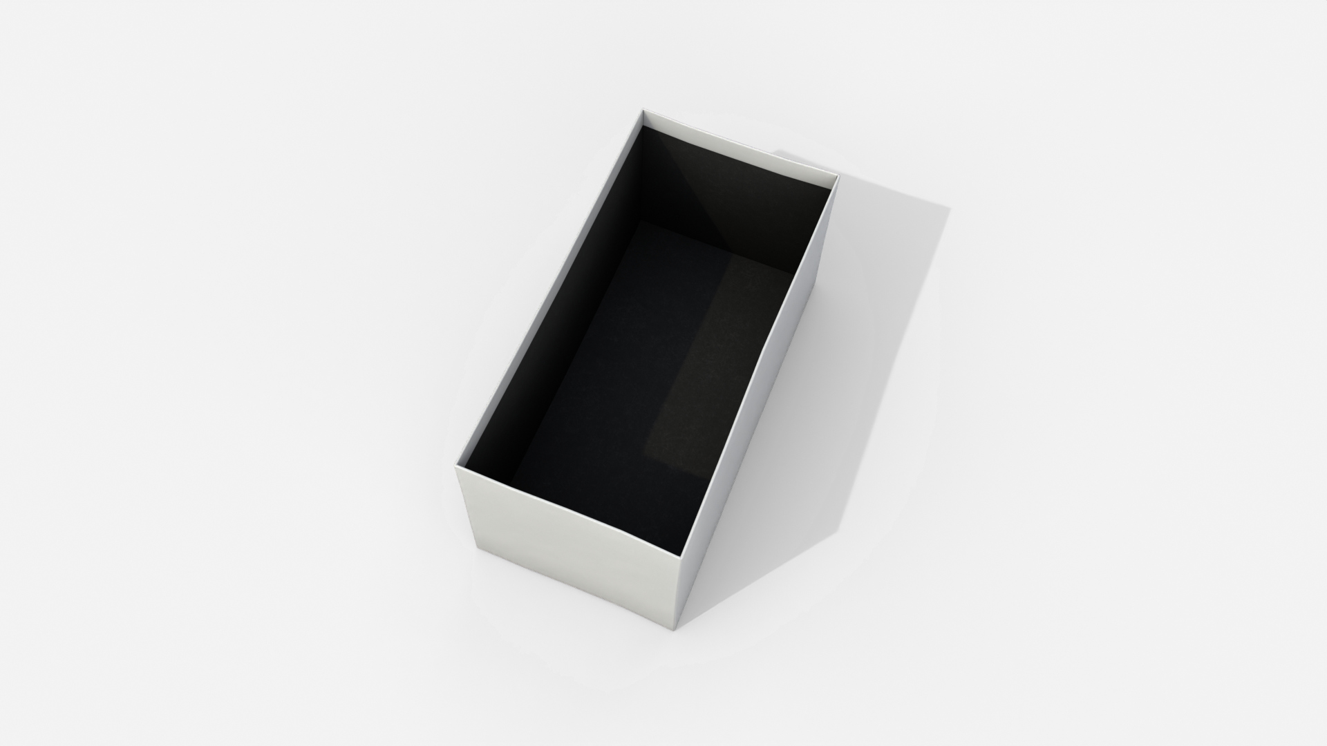 Rigid Box - Rectangular with Lift-off Lid 3D Model