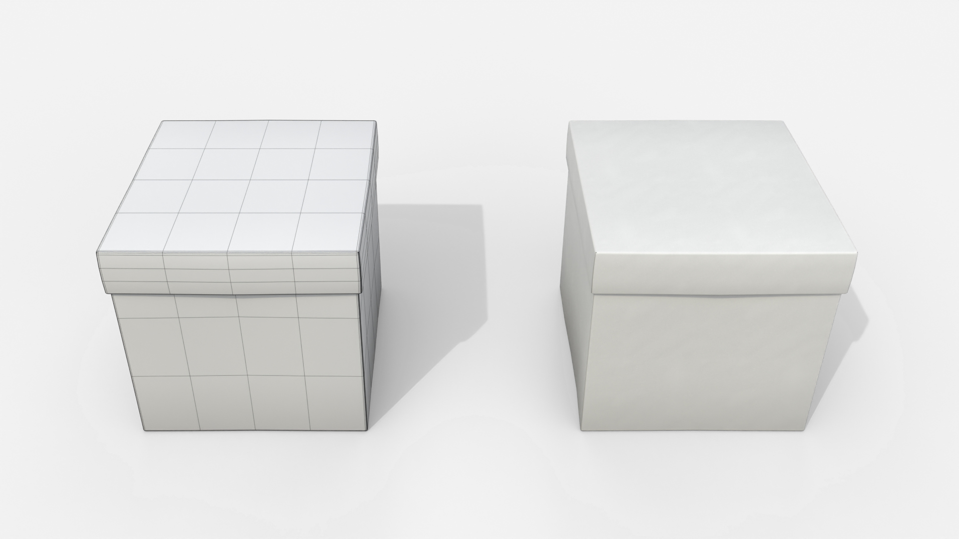Rigid Box - Regular with Lift-Off Lid 3D Model