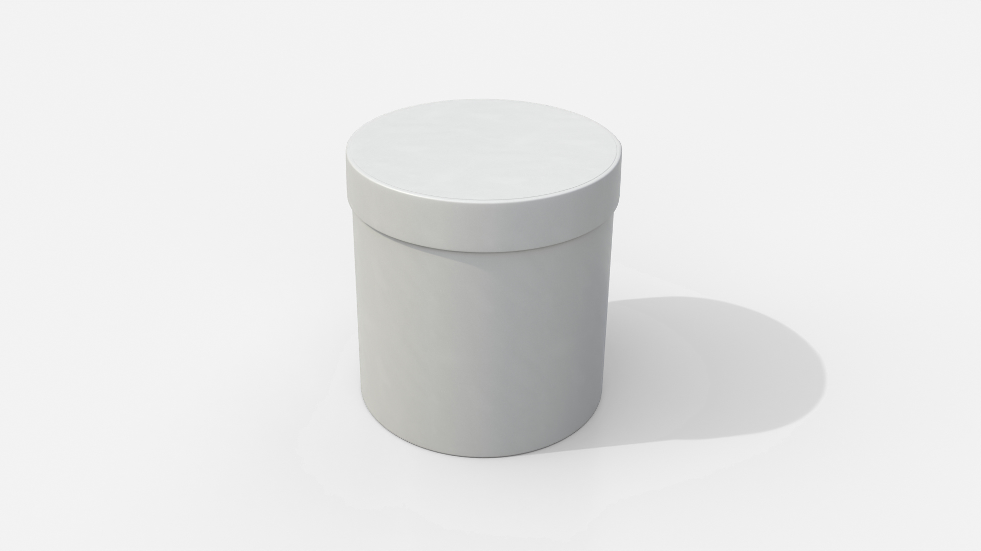 Rigid Box - Round with Lift-off Lid 3D Model