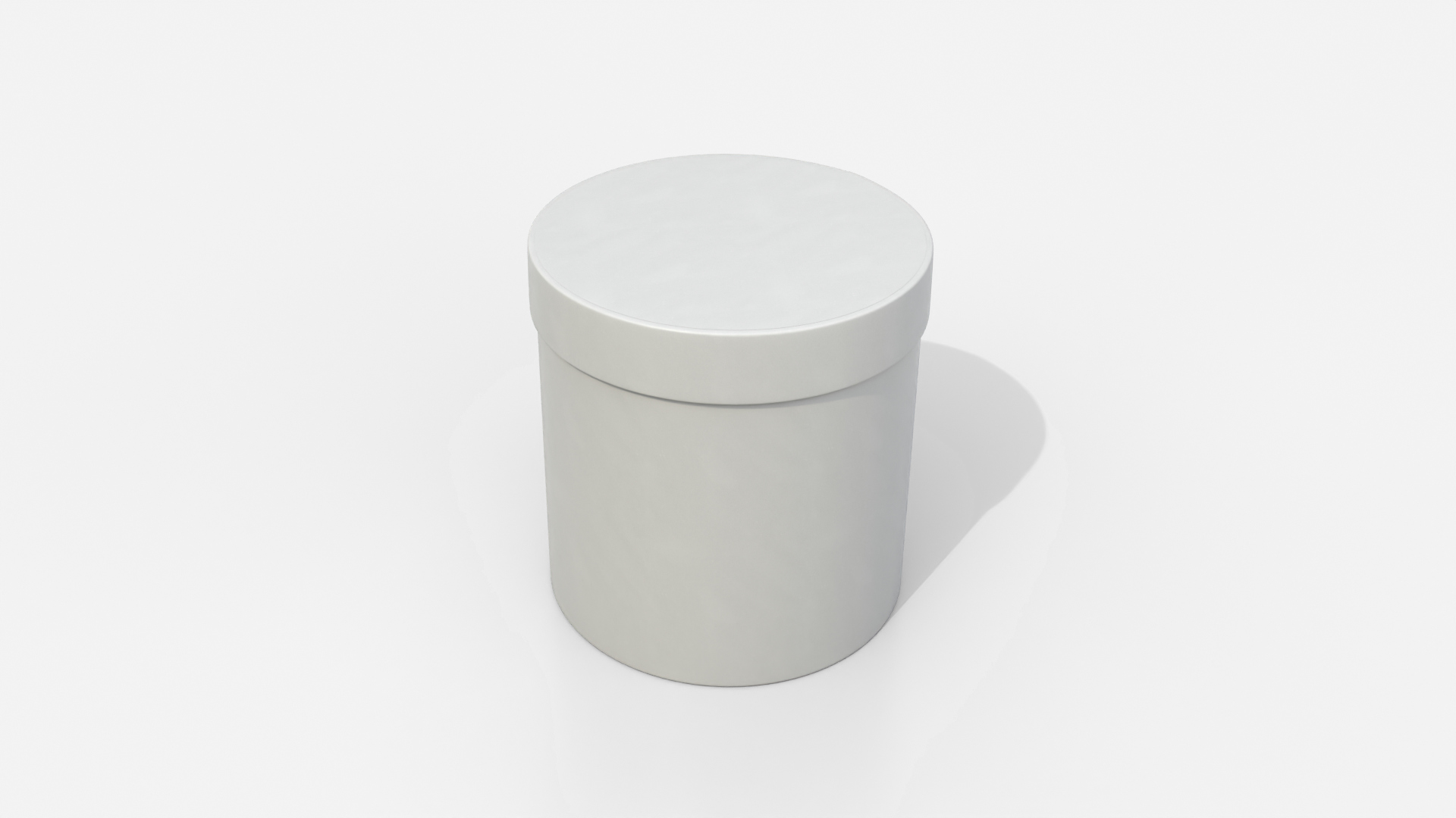 Rigid Box - Round with Lift-off Lid 3D Model