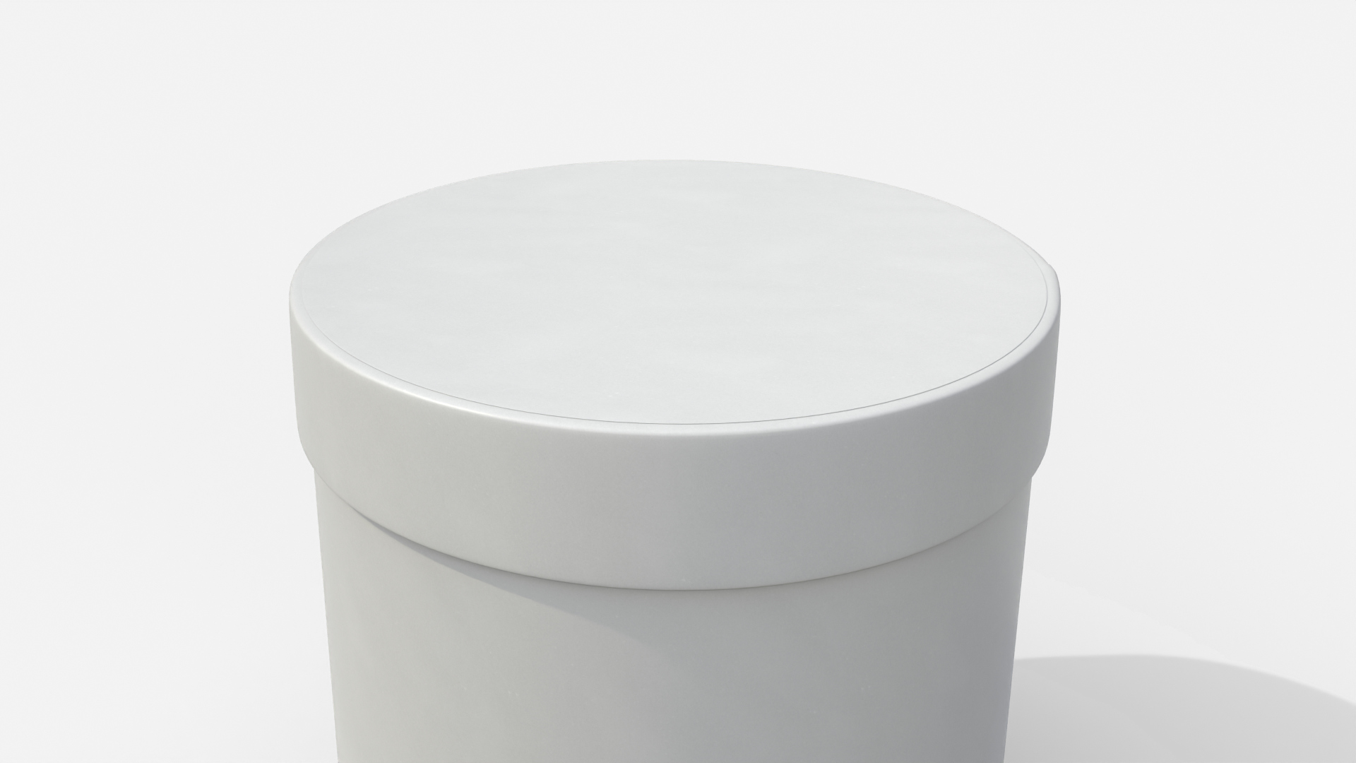 Rigid Box - Round with Lift-off Lid 3D Model