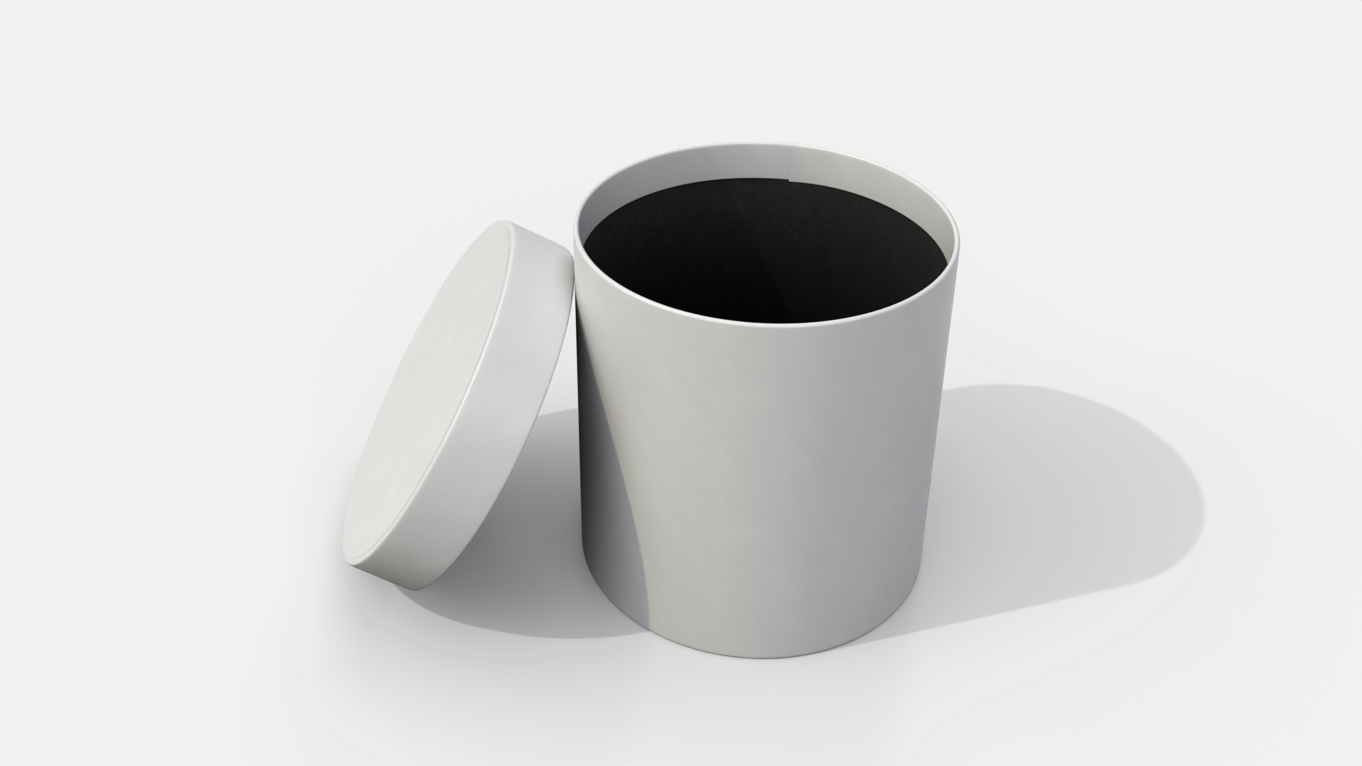 Rigid Box - Round with Lift-off Lid 3D Model