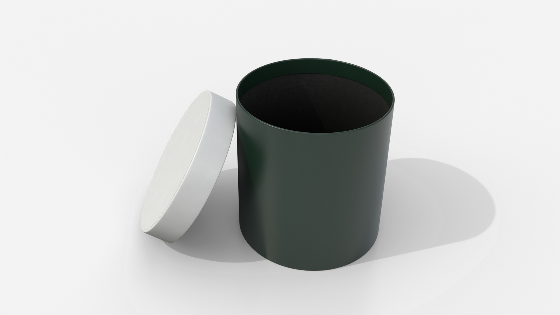 Rigid Box - Round with Lift-off Lid 3D Model