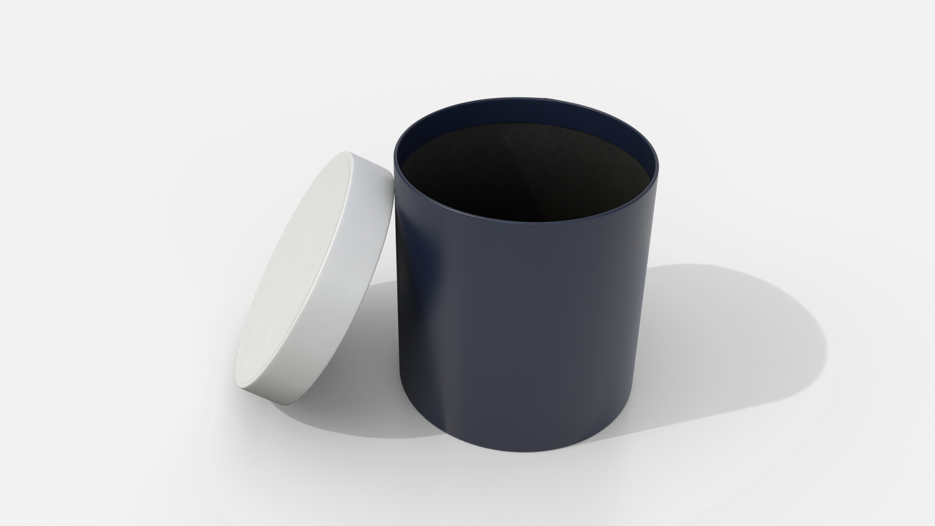 Rigid Box - Round with Lift-off Lid 3D Model