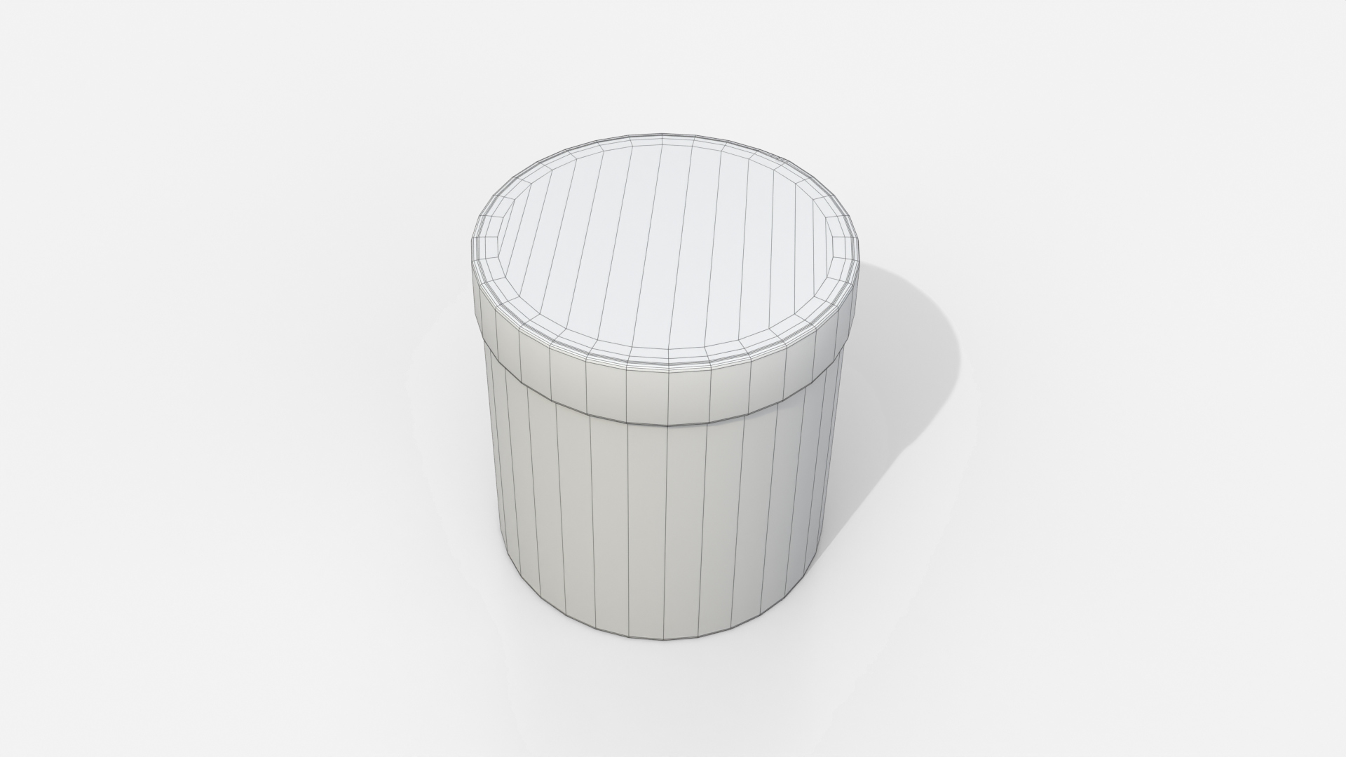 Rigid Box - Round with Lift-off Lid 3D Model