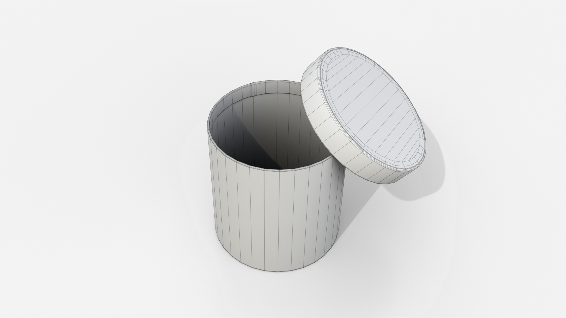 Rigid Box - Round with Lift-off Lid 3D Model