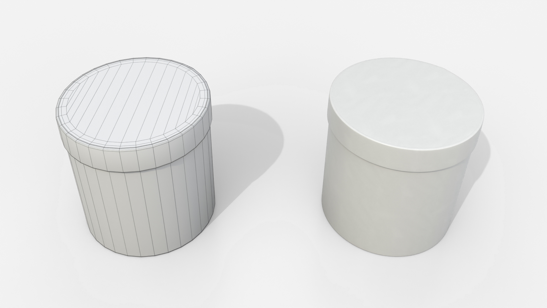 Rigid Box - Round with Lift-off Lid 3D Model