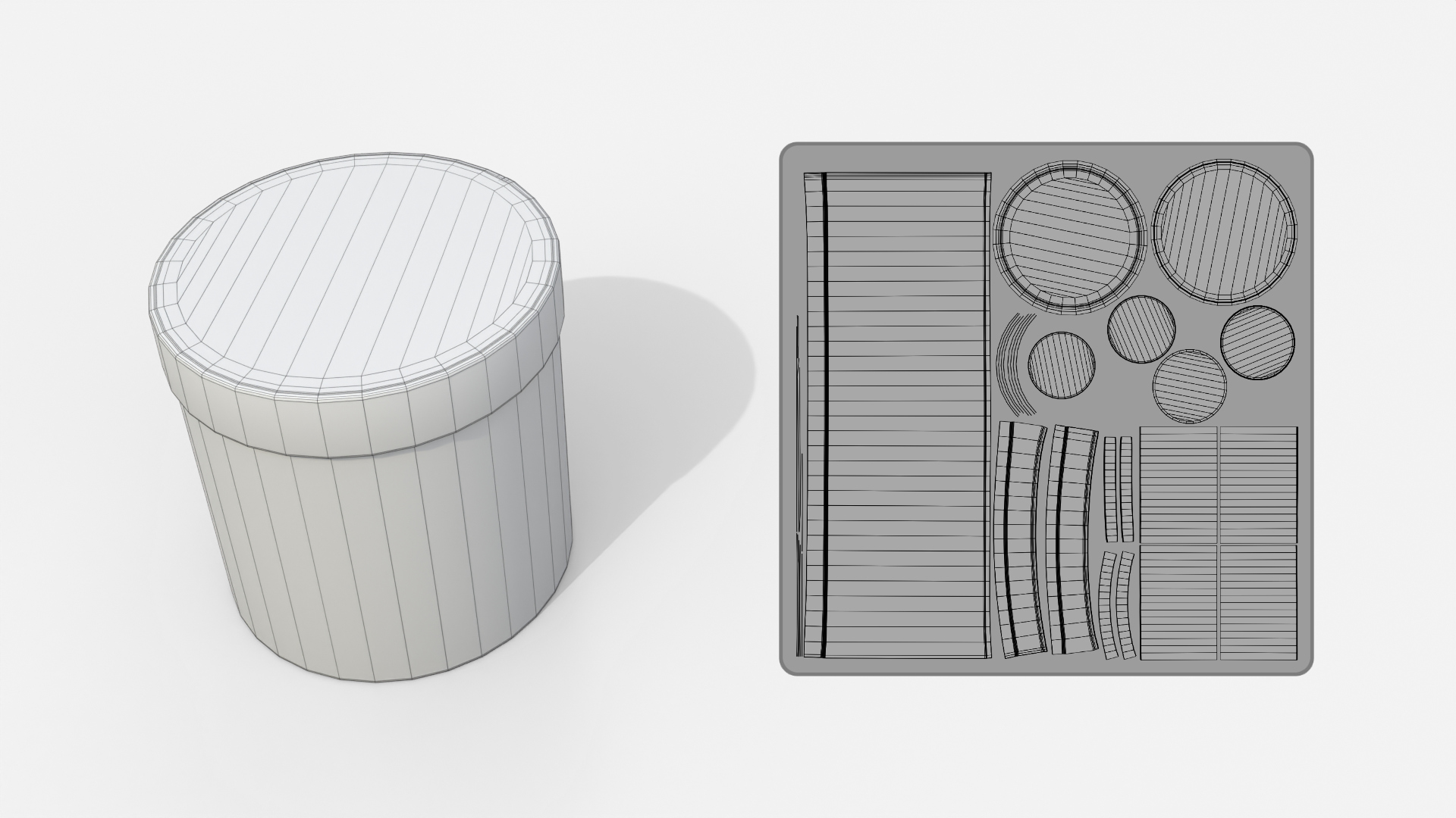 Rigid Box - Round with Lift-off Lid 3D Model