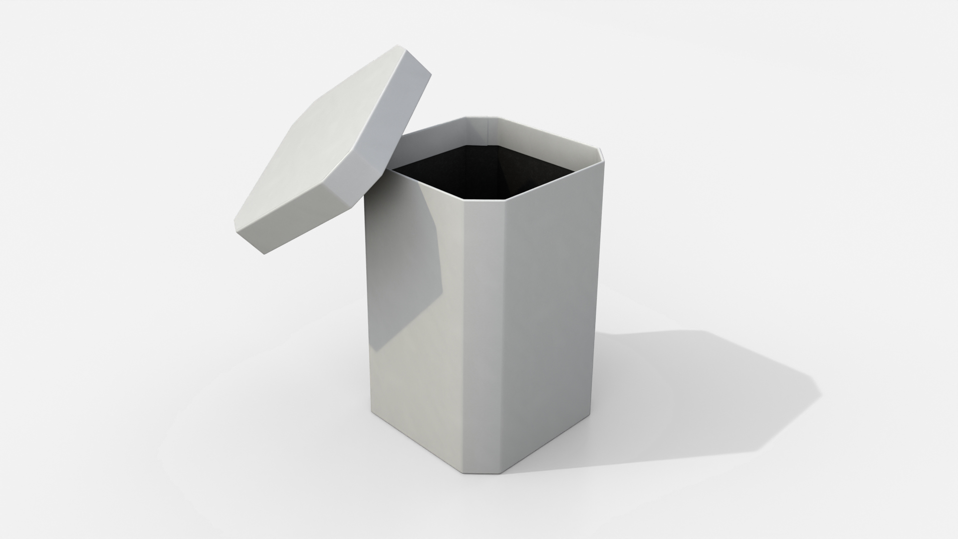 Rigid Box - Tall Beveled Edge with Lift-off Lid 3D Model