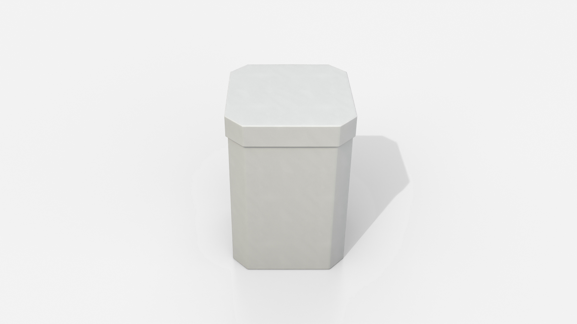 Rigid Box - Tall Beveled Edge with Lift-off Lid 3D Model