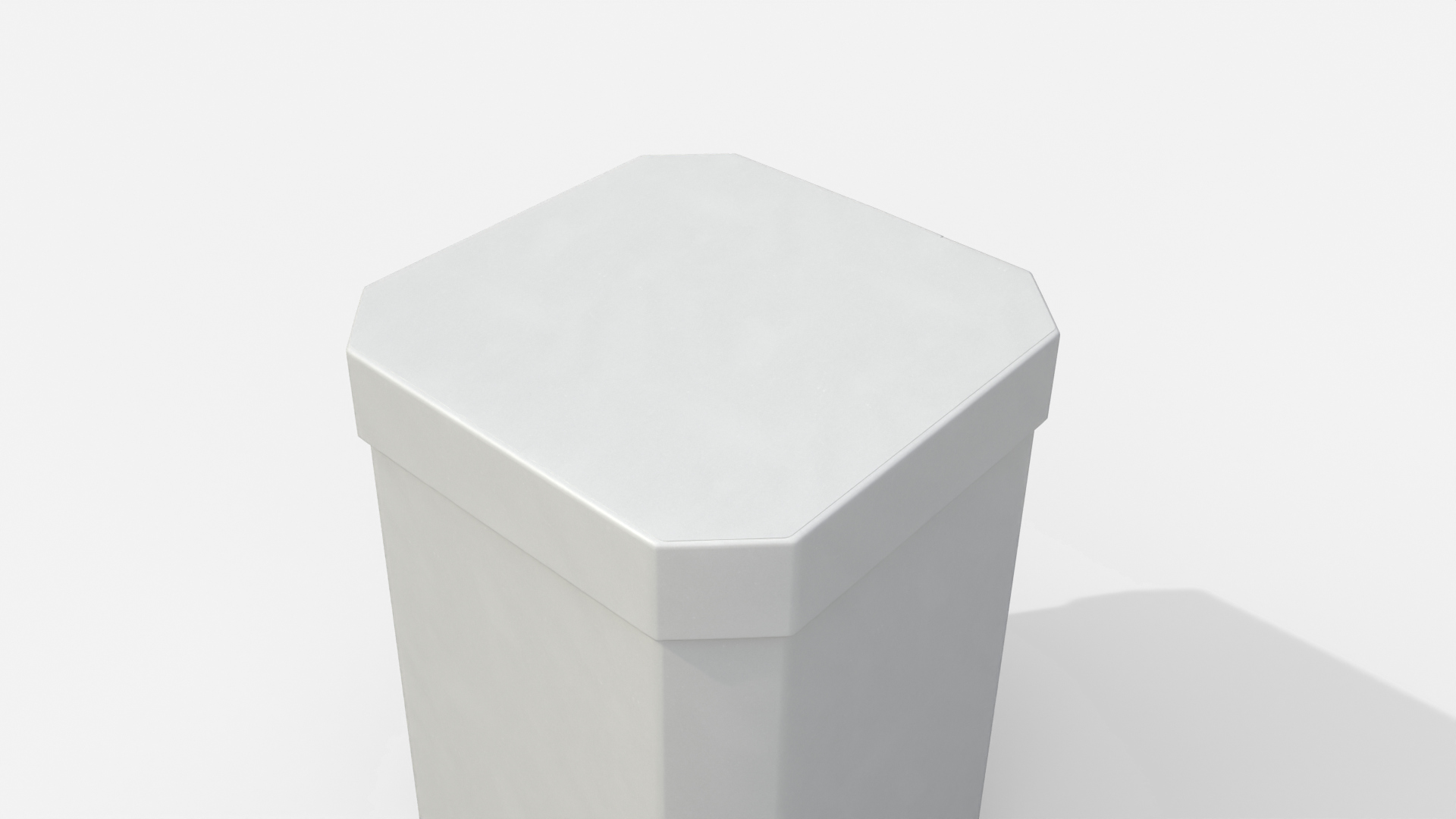 Rigid Box - Tall Beveled Edge with Lift-off Lid 3D Model
