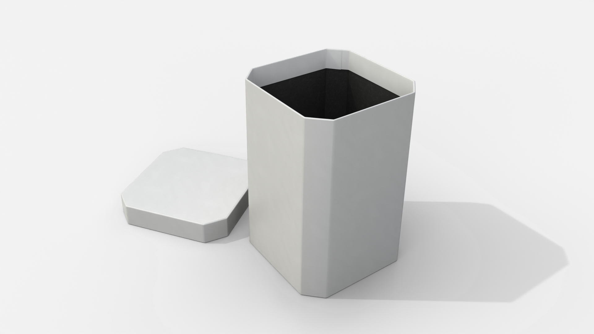 Rigid Box - Tall Beveled Edge with Lift-off Lid 3D Model