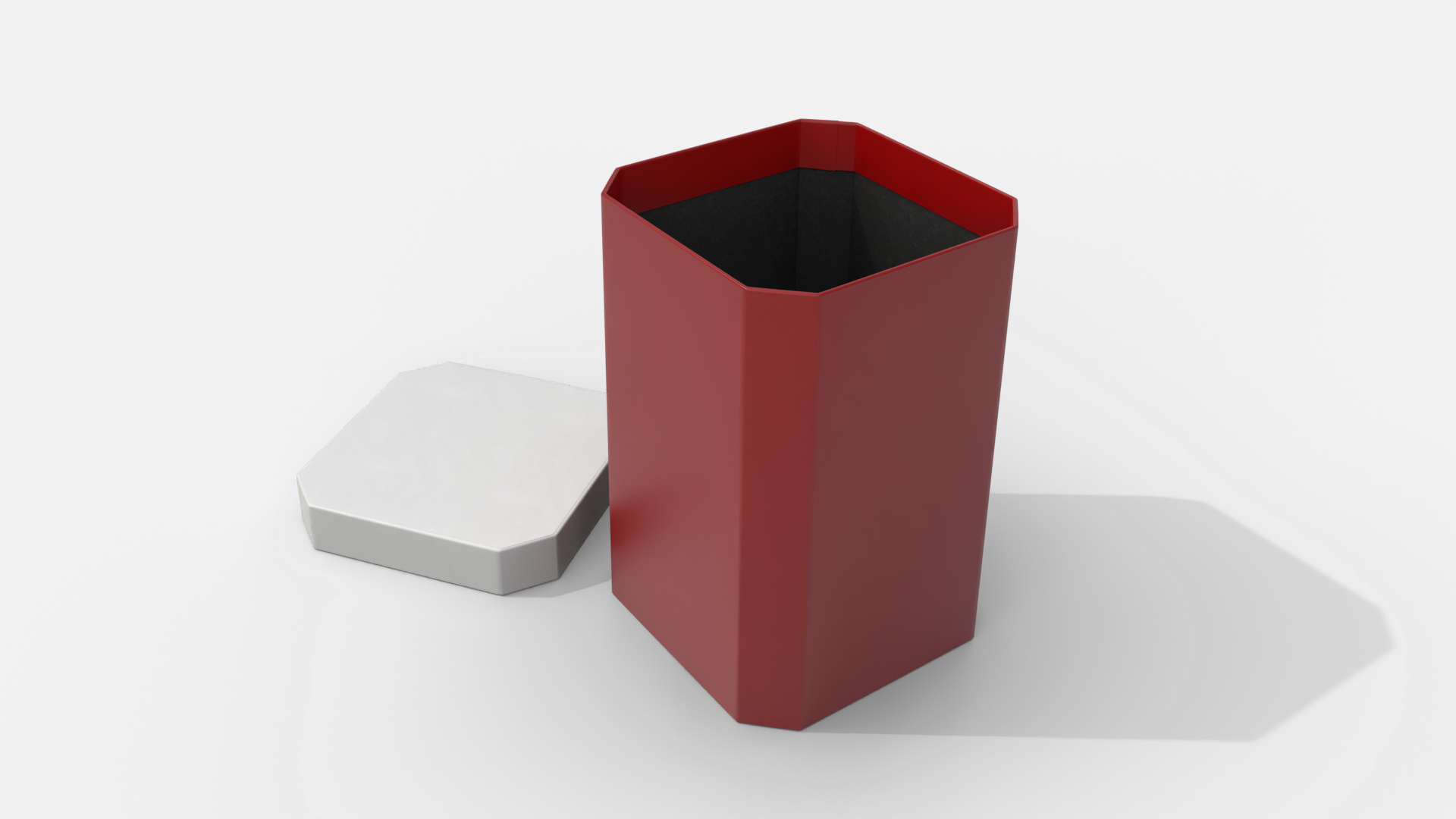Rigid Box - Tall Beveled Edge with Lift-off Lid 3D Model