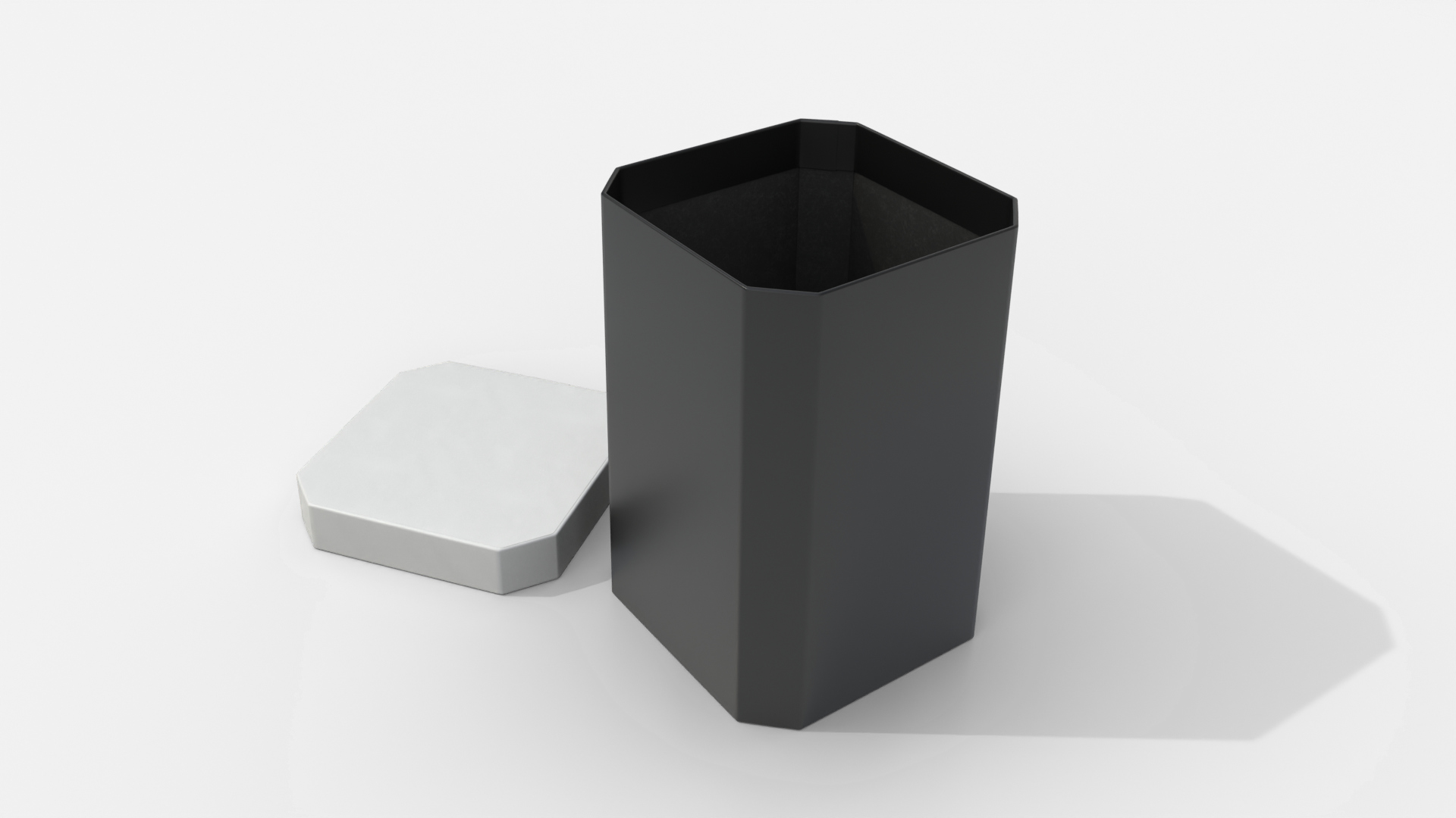Rigid Box - Tall Beveled Edge with Lift-off Lid 3D Model