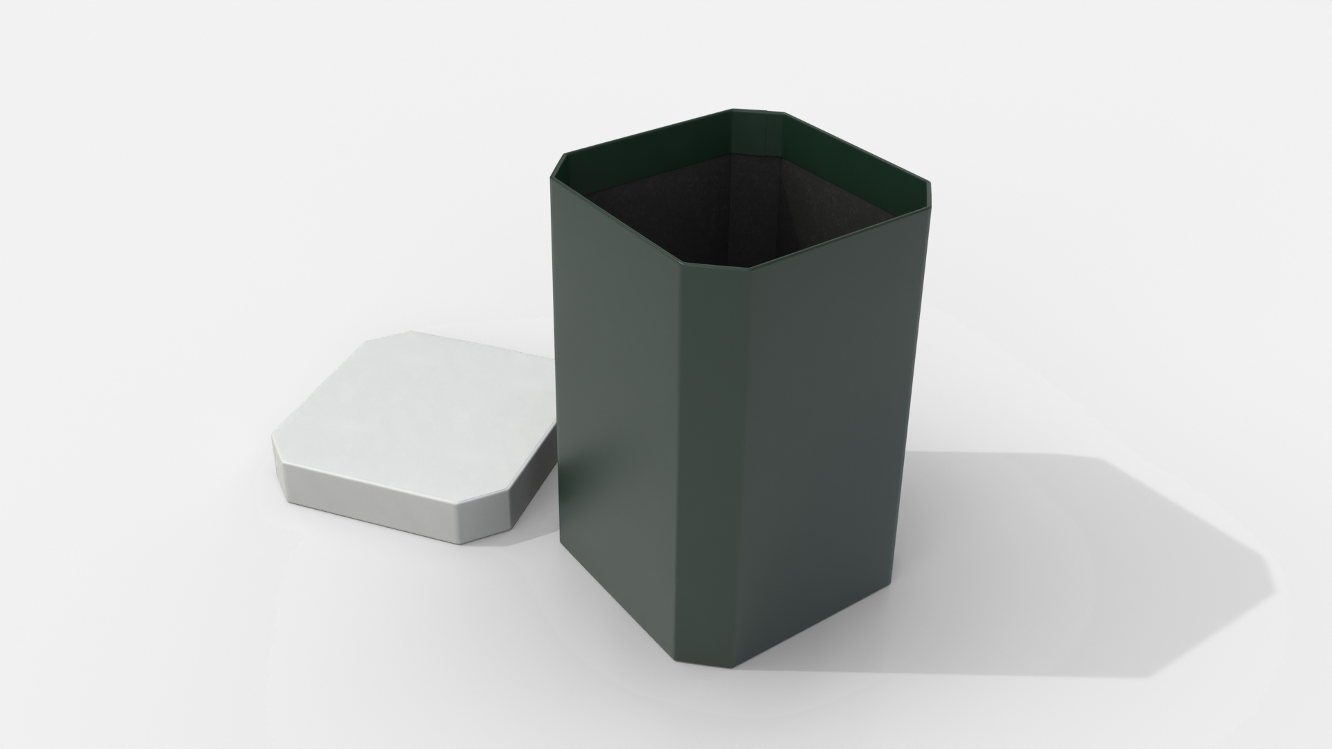 Rigid Box - Tall Beveled Edge with Lift-off Lid 3D Model