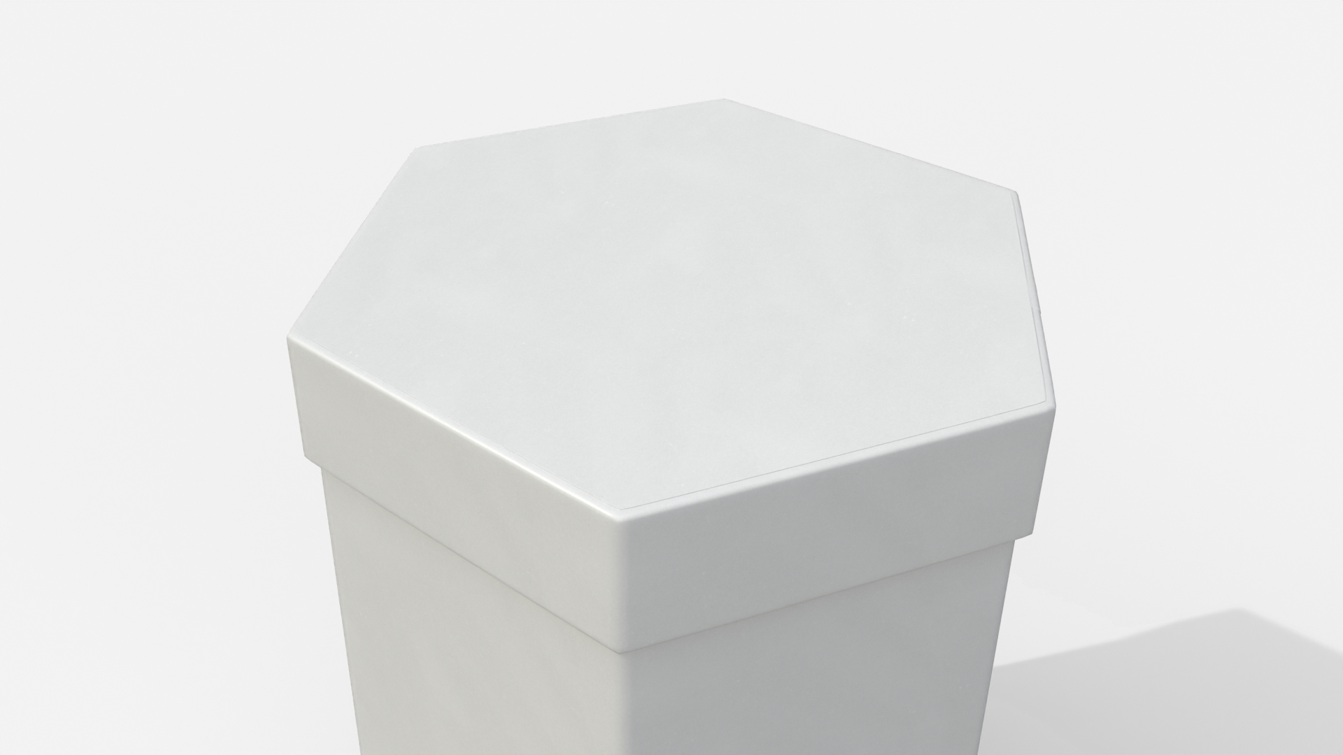 Rigid Box - Tall Hexagon with Lift-Off Lid 3D Model