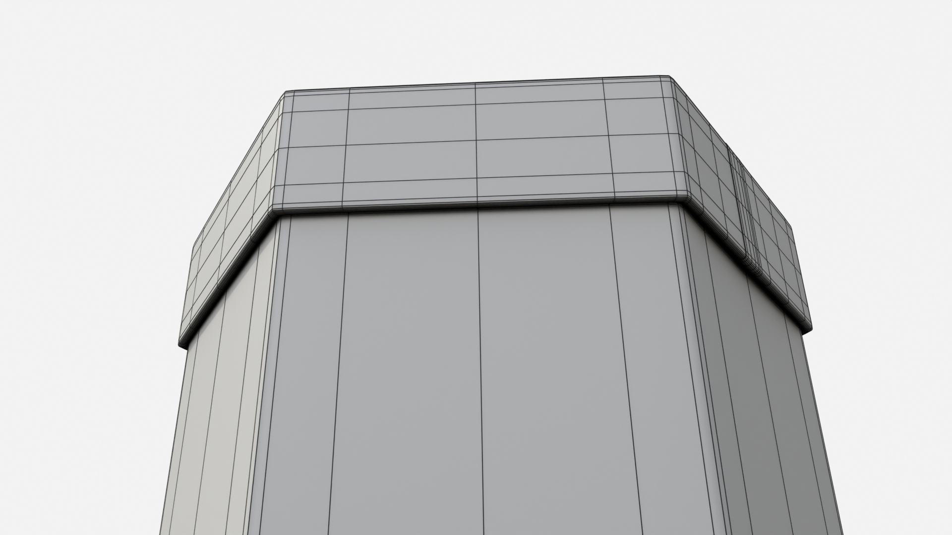 Rigid Box - Tall Hexagon with Lift-Off Lid 3D Model