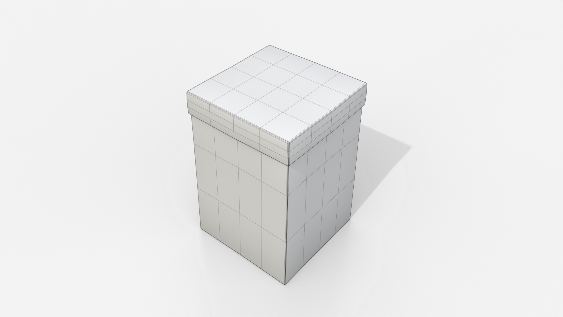 Rigid Box - Tall Regular with Lift-Off Lid 3D Model