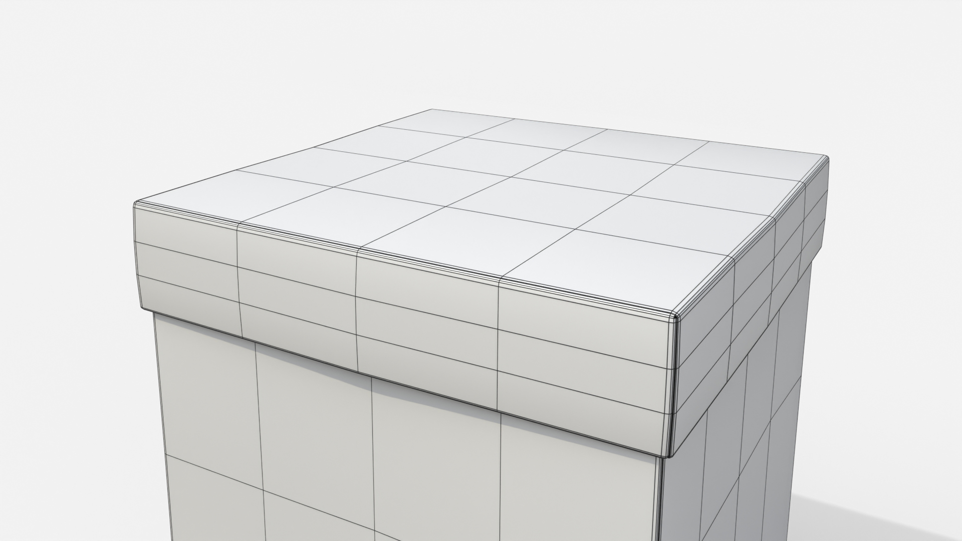 Rigid Box - Tall Regular with Lift-Off Lid 3D Model