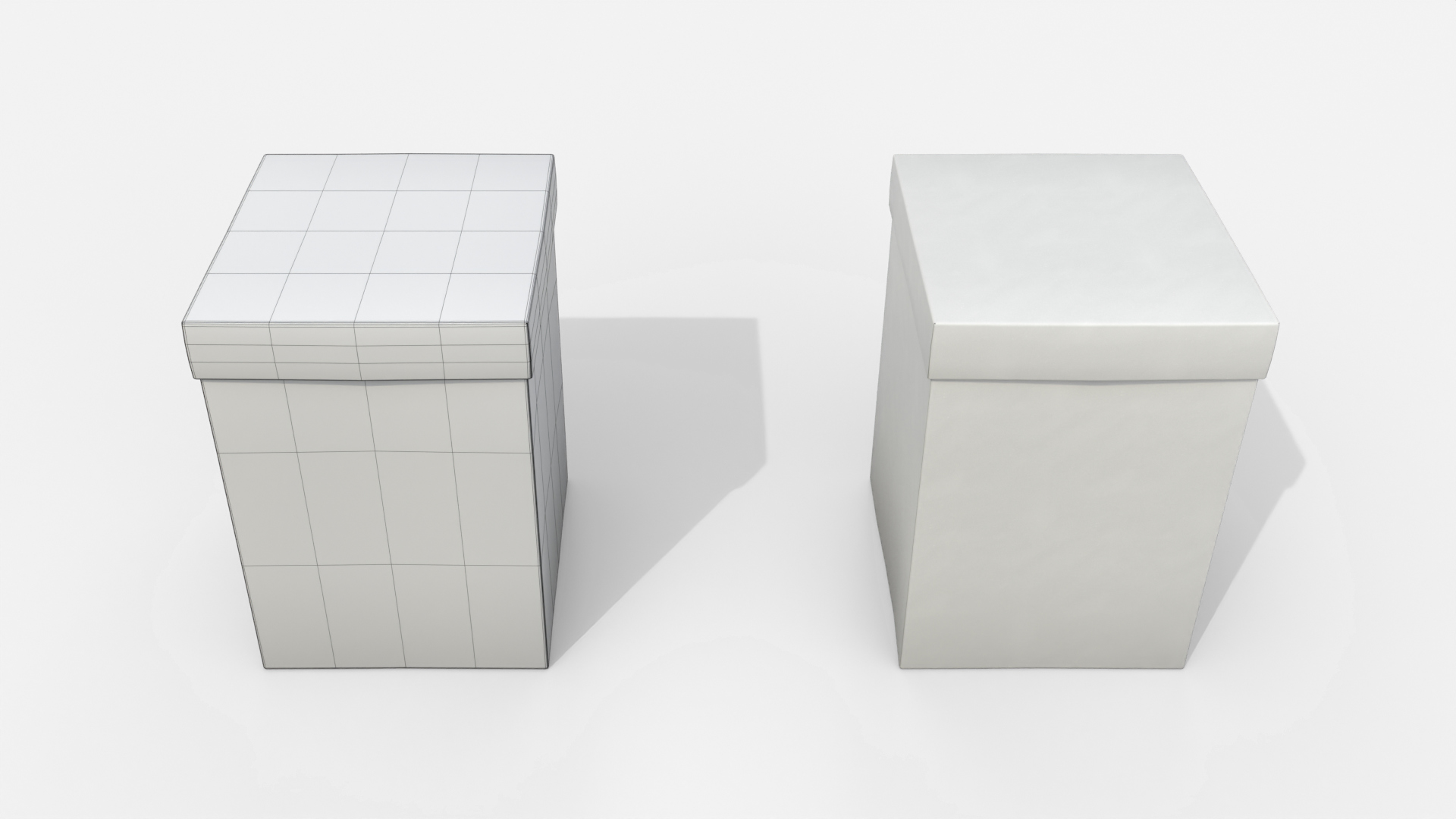 Rigid Box - Tall Regular with Lift-Off Lid 3D Model