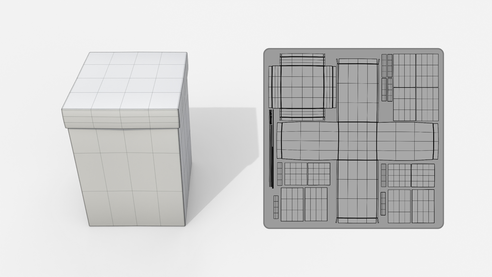 Rigid Box - Tall Regular with Lift-Off Lid 3D Model