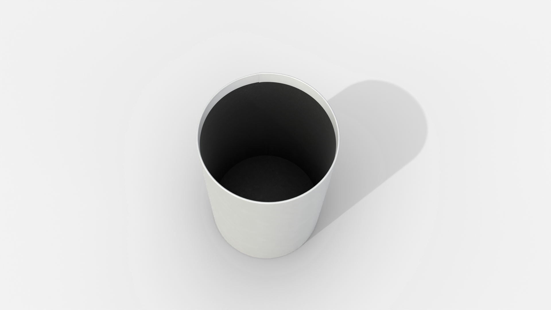 Rigid Box - Tall Round with Lift-off Lid 3D Model