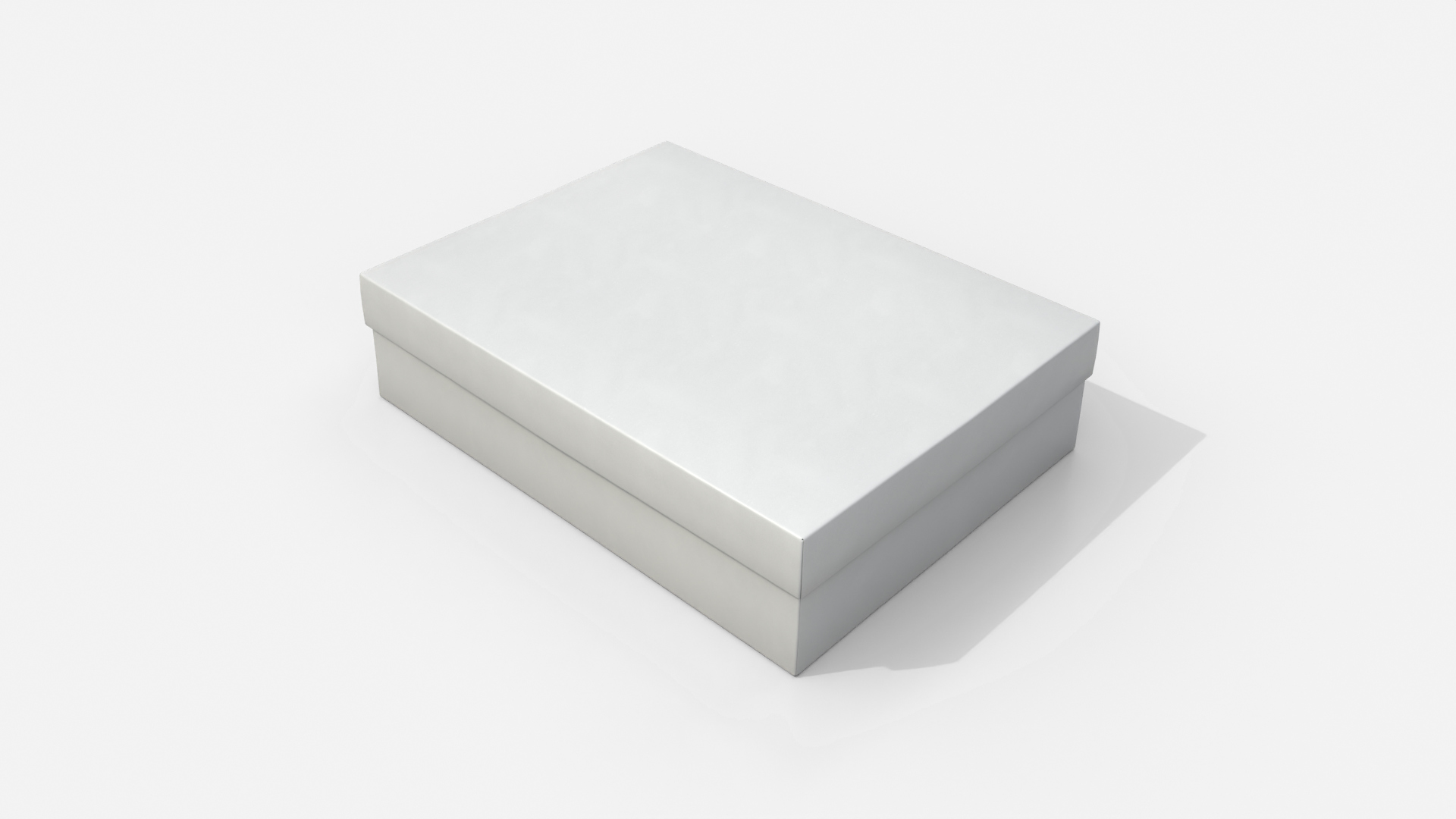 Rigid Box - Wide Rectangular with Lift-off Lid 3D Model